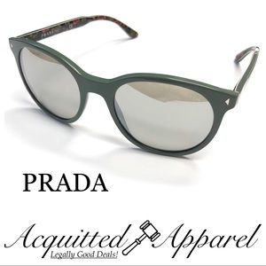 PRADA | NWT Mirrored Lens Green Sunglasses
